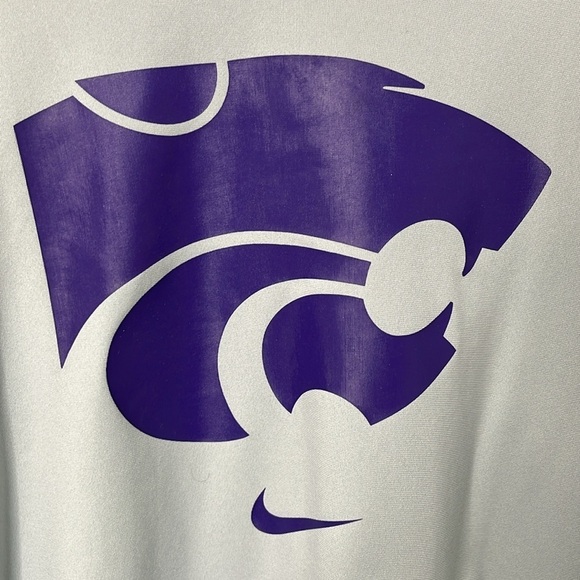 Nike Dri Fit K-State Wildcats Purple and Gray Long Sleeve Shirt Men's Size XL - Picture 2 of 14